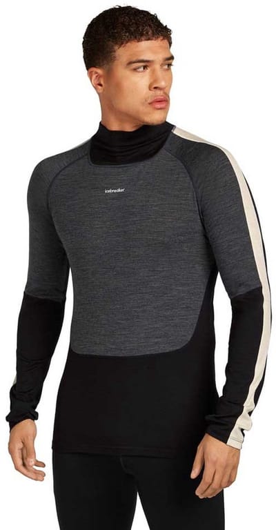 Icebreaker Merino 200 Oasis+ High Neck Lange Mouwen Basislaag Grijs 2XL Man