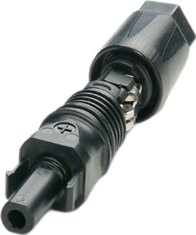 Phoenix Contact PV-connector SUNCLIX vrouwelijk 1-polig 2,5-6mm² 1100VDC 35A zwart plus (PV-C3F-S 2,5-6 (+)) per 50 stuks