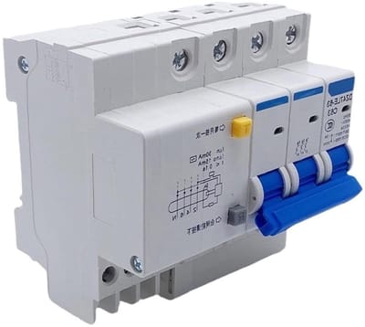 Elektrische Stroomonderbreker - Aardlekschakelaar - Huishoudelijke Beveiliging - Lekbeveiliging - 3P+N - Grijs