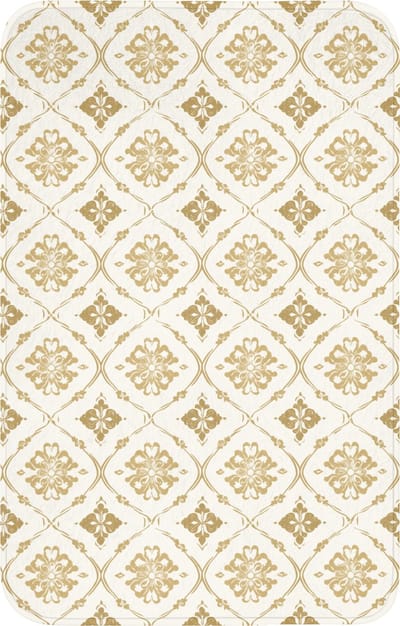 WC mat 50x80 cm - Antislip - Ornament - Klassiek - Goud - Toiletmat - Vloermat - Douchemat - Toilet tapijt - Toiletmatten