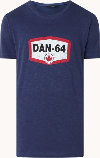 Dsquared2 T-shirt met print - Blauw - Maat S