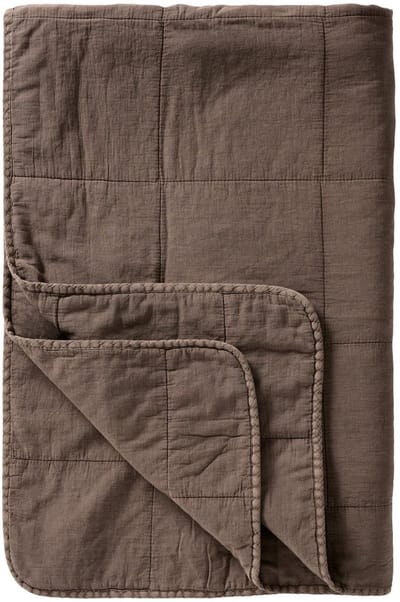 Ib Laursen - Vintage Quilt / Bedsprei - Soil (Donkerbruin/grijs) - 180x130 cm
