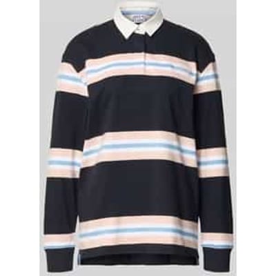 Shirt met lange mouwen met Polokraag en verborgen Knoopsluiting