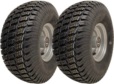 15x6.00-6 grasmaaierwielen, 4-laags P332-band op velg, 25 mm lagers (set van 2)