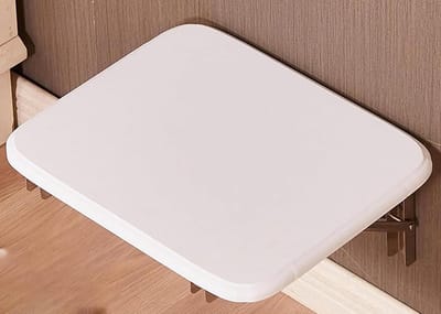 Opvouwbare Douchestoel - Wandkruk Badkamer - Veilig Zitten - Ruimtebesparend Ontwerp - 38 x 34 x 6 cm - Wit A