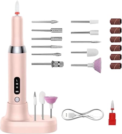 VHV-Professionele Nagelfrees Set met Instelbare Snelheid - Draadloze Elektrische Nagelvijl Oplaadbaar - Stille Nagelfrees Machine voor Gellak en Acryl - Home Nail Salon