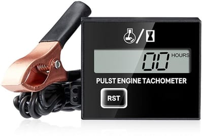 Digitale Toerenteller - Motor Meter - Motoren Meten - Urenteller Inclusief - 8x8x5 cm - Zwart