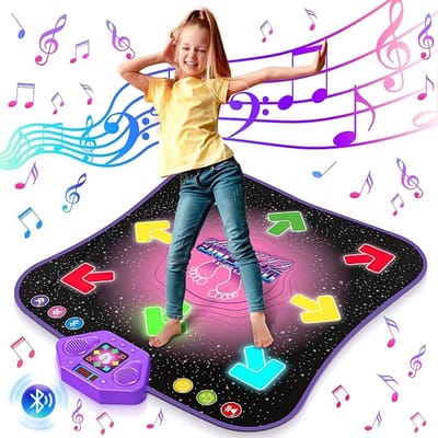 Dansmat voor Kinderen – Bluetooth Muziekmat – 8 Lichtgevende Pijlen – 5 Spelmodi – Voor Jongens en Meisjes vanaf 3 jaar