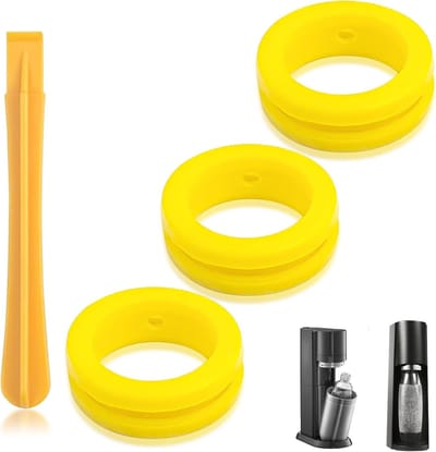 Set van 3 Premium Siliconen Gasketringen voor Soda Machines met Open Pry Tools, CO2 Cilinder Dichtingen voor Nieuwe Soda Makers