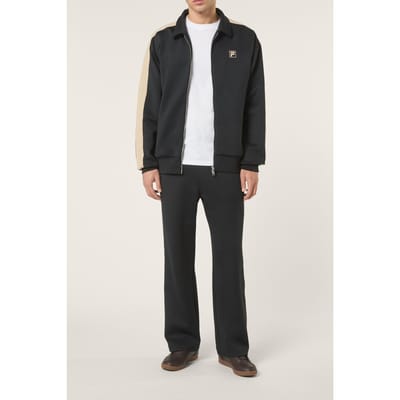 FILA Vaiano Relaxed Taped Track Pants Black Size: S | Sweatpants Outlet | Heren | Zwart