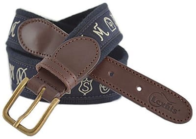 Lexhis Lusitaanse Ijzeren Riem Bruin,Blauw 85 cm Man,Vrouw