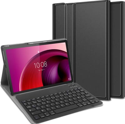 Cazy tablet Hoes met Toetsenbord geschikt voor Lenovo Tab M10 (5G) - AZERTY Bluetooth Keyboard Case - Zwart