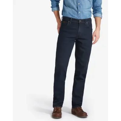 Wrangler Texas Low Stretch Blue Black Heren Jeans - Spijkerbroek voor Mannen - Donkerblauw/Zwart - Maat 40/32