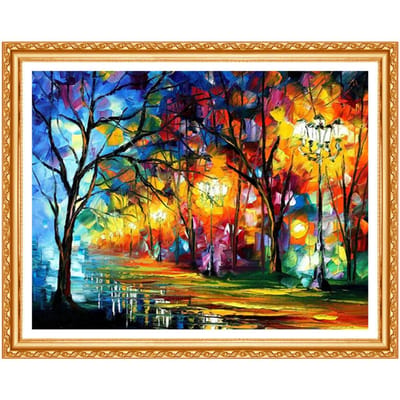 Peinture diamant paysage, perceuse complète, broderie complète, point de croix, paysage 20X30CM yellow