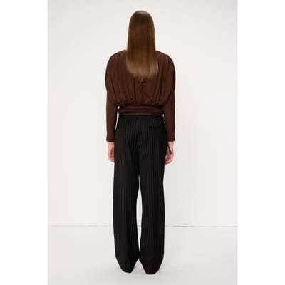 VIVEH Polaris Trouser Black Pinstripe Maat: 34 | Pantalons Outlet | Dames | Zwart