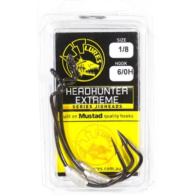 Tackle Tactics TT Head Hunter Extreme SWS Crochet 1/8 oz 6/0 XH 2/paquet (1951) black