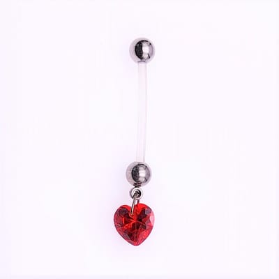 Zwangerschaps Piercing - Hartje Rood