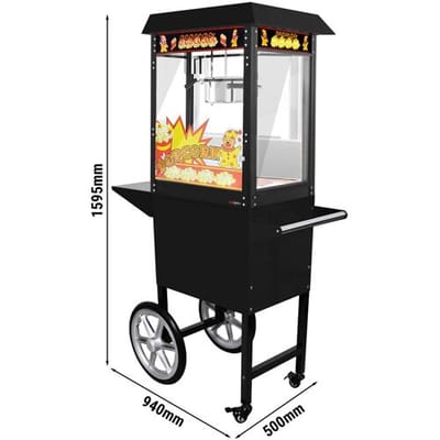 GGM Gastro Popcornmaschine inkl. Wagen - 5 kg/h - mit 1 Kessel