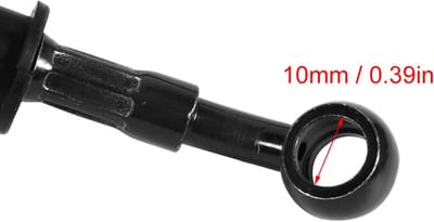 Olieslang voor motorfiets - Gevlochten stalen koppelingsslang, 50 cm - 120 cm, 4 kleuren (500 mm-Zilver)
