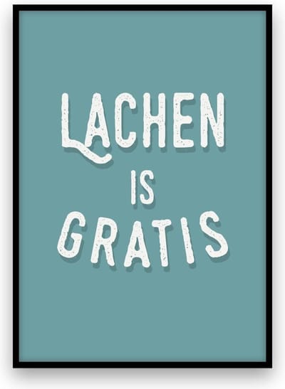 Poster: Lachen is gratis - A4