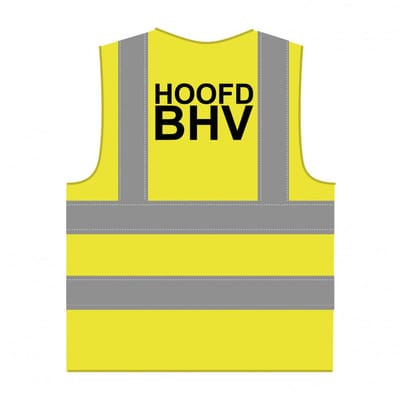 Hoofd BHV hesje RWS geel