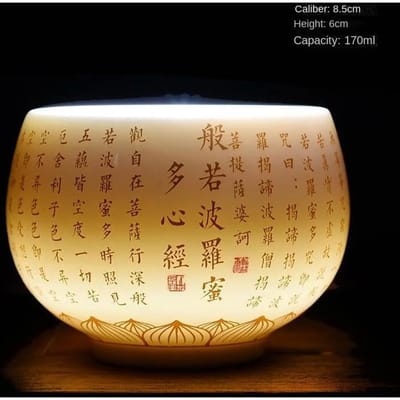 1PC Blanc De Chine Hart Soetra Baifu Meester Kopje Wit Jade Porselein Kung Fu Theeset Groot Persoonlijk Speciaal Theekopje 170ML