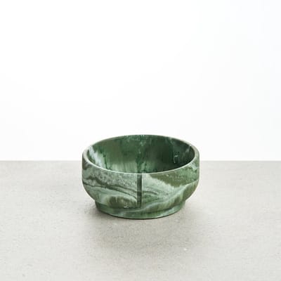 PINO Sandstone Hondenvoerbak Classic Feeder (hondenkom) - Groen (Crocodile Green) Marmer - Small ⌀14cm - 500ml