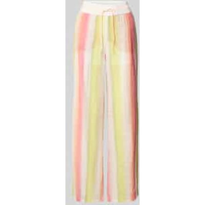 wide fit stoffen broek van viscosemix met tunnelkoord