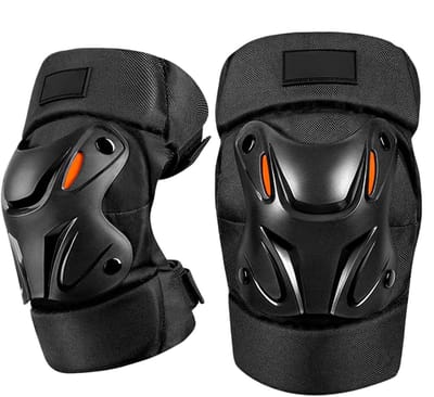 Beschermende Kniepads - Valbescherming Set - Sport en Outdoor - Reflecterende Strips - 26 x 25 cm - Zwart