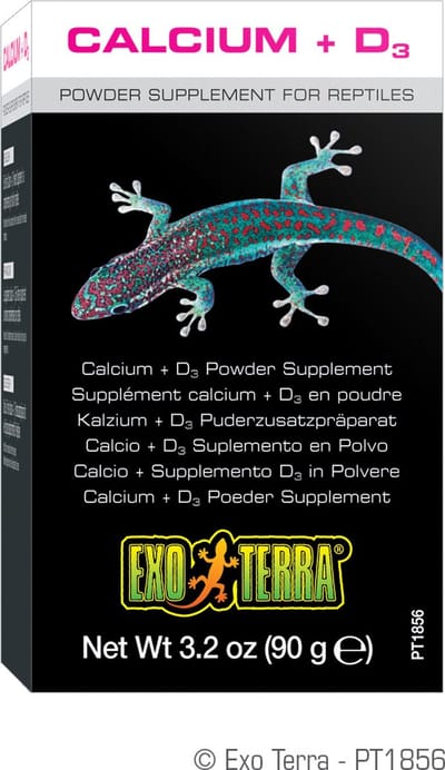 Exo Terra Calcium + Vitamine D3 - Reptielenvoer - 90gr