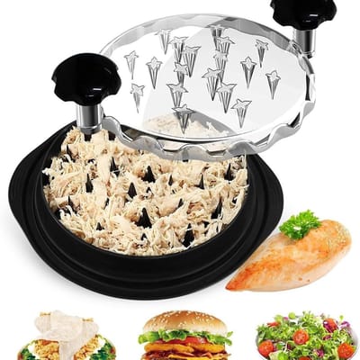 Professionele Kipversnipper met Borstel en 2 Vorken, 25.4 cm - Ideaal voor Fitness, Salades en Gezonde Maaltijden