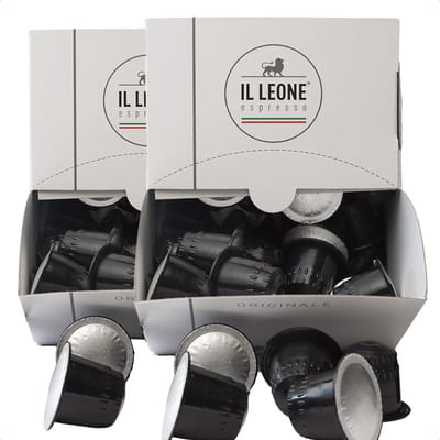 Il Leone Espresso Koffiecups - Nespresso Cups - Compatibel met Koffiezetapparaten en Nespresso Koffiemachine - Donkere Branding - 160 Stuks