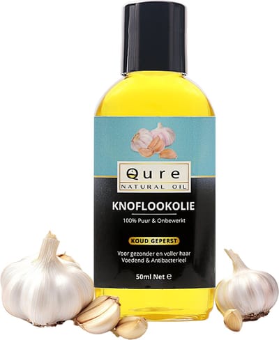 Knoflookolie 50ml | 100% Puur & Onbewerkt | Koudgeperste Knoflookolie uit India | Huidolie en Haarolie