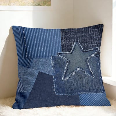 Foto Van Oude Jeans Kussensloop Vierkante Kussenhoes Grappige Kussenhoes Voor Woonkamer Bank 40x40cm