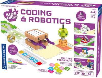 Thames & Kosmos Kids First Coding & Robotics – Programmeerrobot voor Kinderen – 30 Codeerlessen – Zonder Scherm – Vanaf 4 Jaar