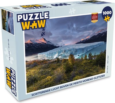 Puzzel Schitterende lucht boven de Perito Moreno gletsjer - Legpuzzel - Puzzel 1000 stukjes volwassenen