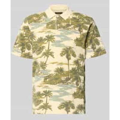 regular fit poloshirt met florale all-over print model 'Hawaii'