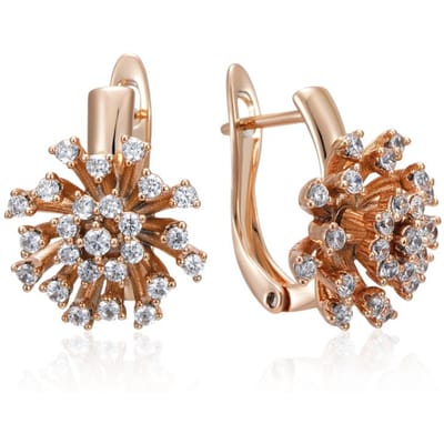 Kienl Unieke Kristallen Bloem Hangende Oorbellen Voor Vrouwen Roségoud Kleur Met Glanzende Natuurlijke Zirkoon Dagelijkse Vintage Sieraden Cadeau beige