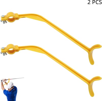 2 Stuks - Golftraining Polsscharnier - Golftrainer Swinghulpmiddel - Swingcorrectie Trainer Tool - geschikt voor golfbeginners - 20×10cm - geel