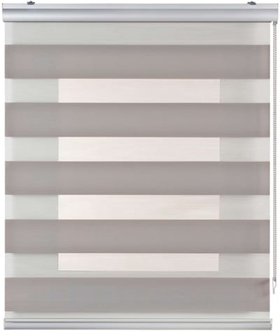 Storesdeco - Premium Duo rolgrodijn met aluminium afwerking Grijs, 60x250 cm