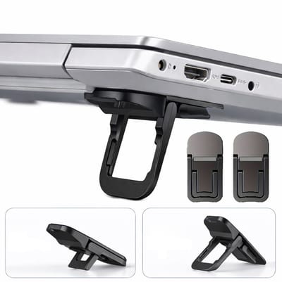 Verstelbare Laptop Stand – Opvouwbare Notebook Houder & Passieve Koeler – Zwart – Lichtgewicht – Geschikt voor Alle Laptops