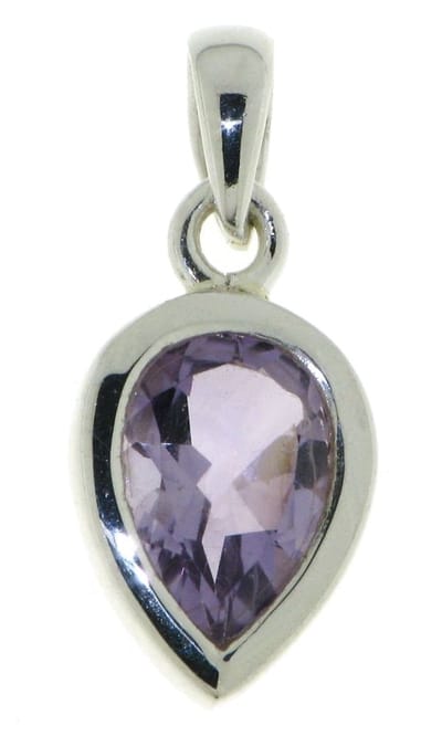 SilverGems Zilveren hanger met Amethist edelsteen
