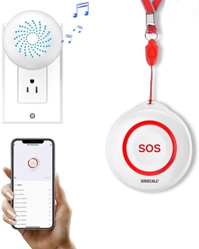 Slim Draadloos SOS Oproepsysteem met Wifi Ontvanger voor Thuishulp en Senioren