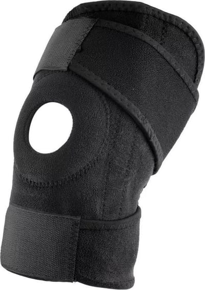 LOUZIR Knie Brace Ondersteuning - Verstelbare Kneepad Met Open Patella Brace - Neopreen - Outdoor Knie Protector - Knie bescherming