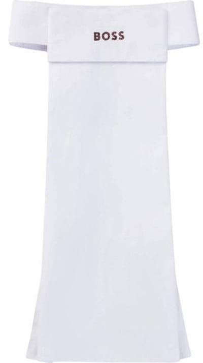 Boss Equestrian Plastron Met Glitter logo Core Wit