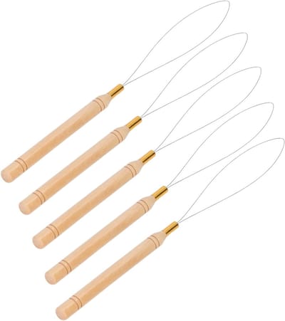 5 Tufting Gereedschappen met Houten Handvat, Naaldset voor Tufting, Beads en Draad, 5-delige Kit voor Creatieve Projecten