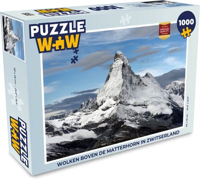 Puzzel Wolken boven de Matterhorn in Zwitserland - Legpuzzel - Puzzel 1000 stukjes volwassenen