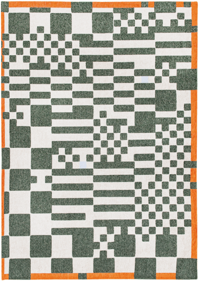 Wasbaar Binnen & Buiten Vloerkleed - 80 x 150 cm - Louis De Poortere Chess Deep Green - Laagpolig Tapijt - Gerecycled PET - Made in Belgium - Circulair