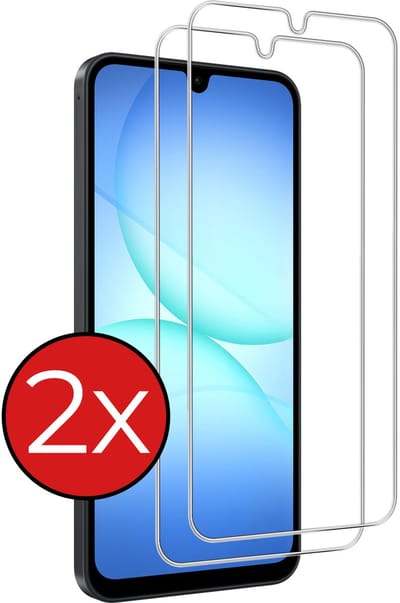 Screenprotector - 2 Stuks - Geschikt voor Samsung Galaxy A17/A18 - Extra Sterk - Beschermglas - Gehard Glas - Tempered Glass - Screen Protector