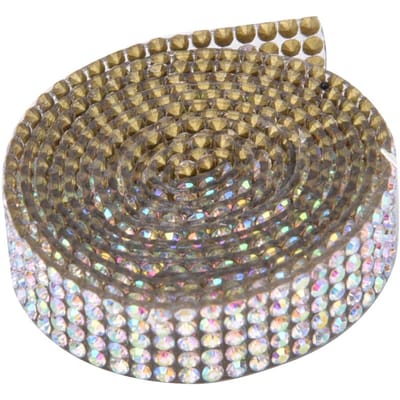 5 Rijen 1m Strass Trim Lint Hot Fix Kristallen Ketting Trim Kledingaccessoires